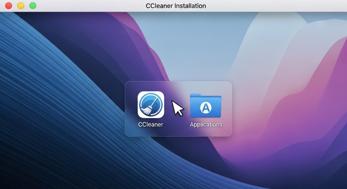 CCleanerのMacインストール画面。