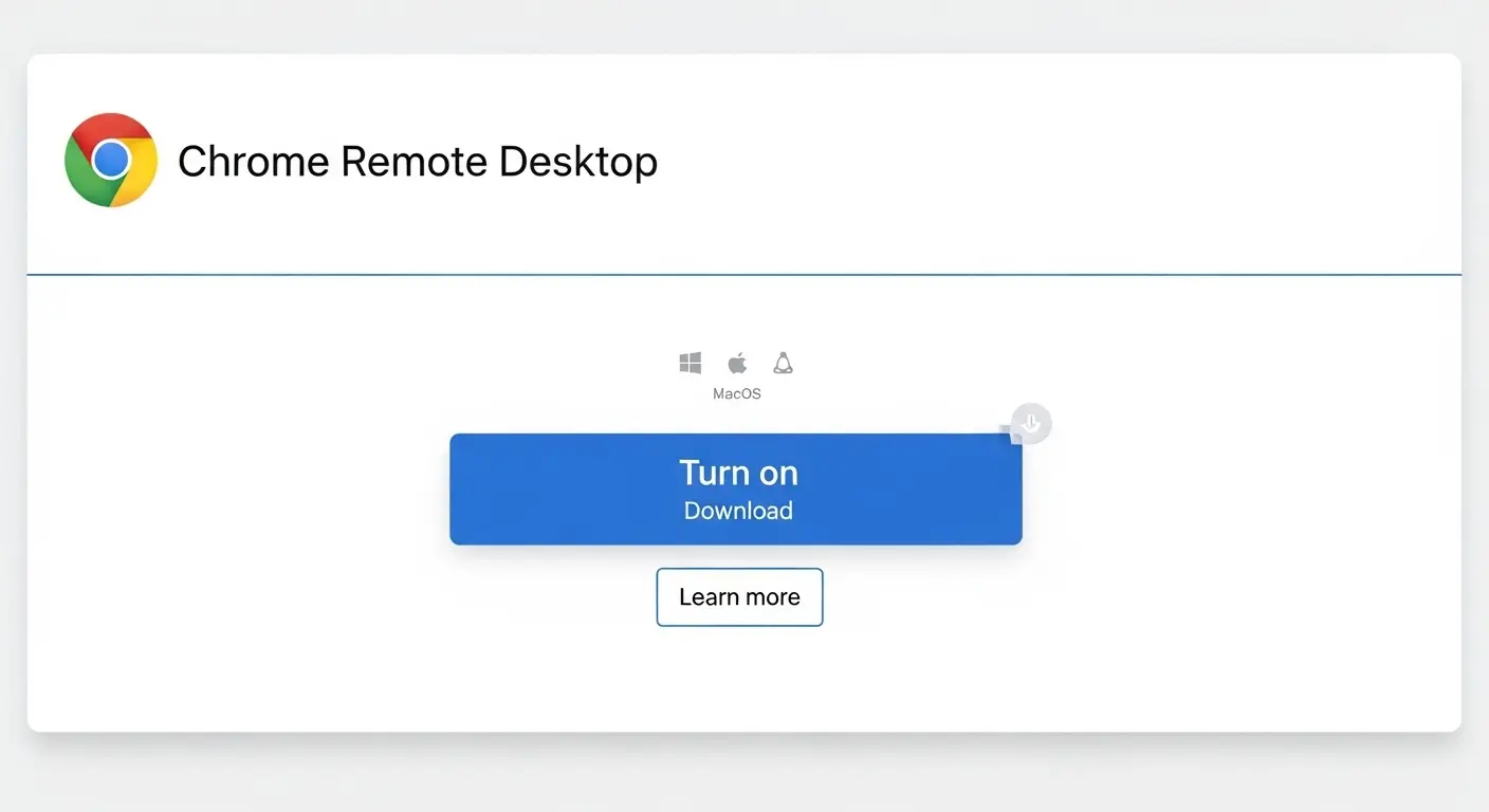 Chromeリモートデスクトップのダウンロード画面。