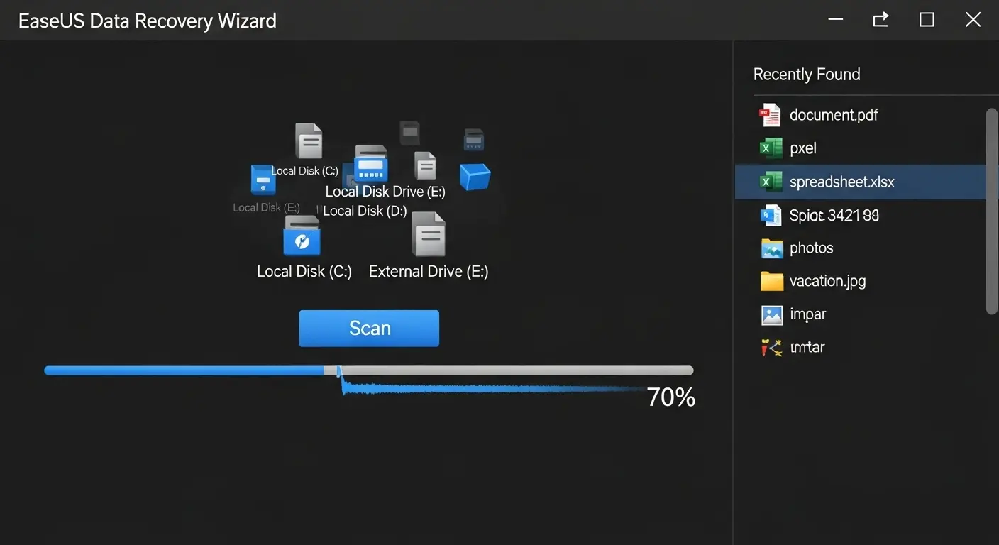 EaseUS Data Recovery Wizardの画面イメージ画像