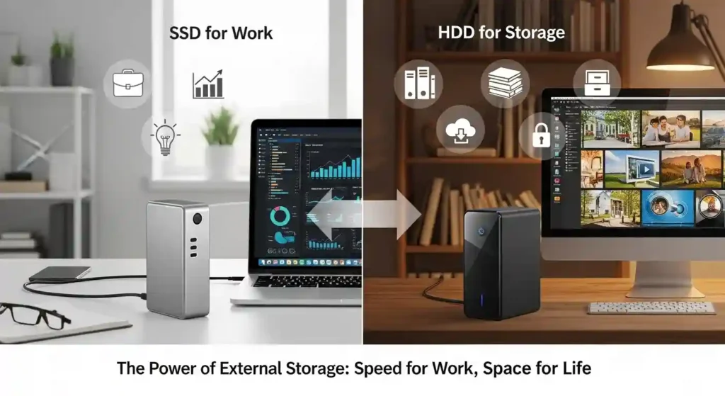 外付けSSDとHDD