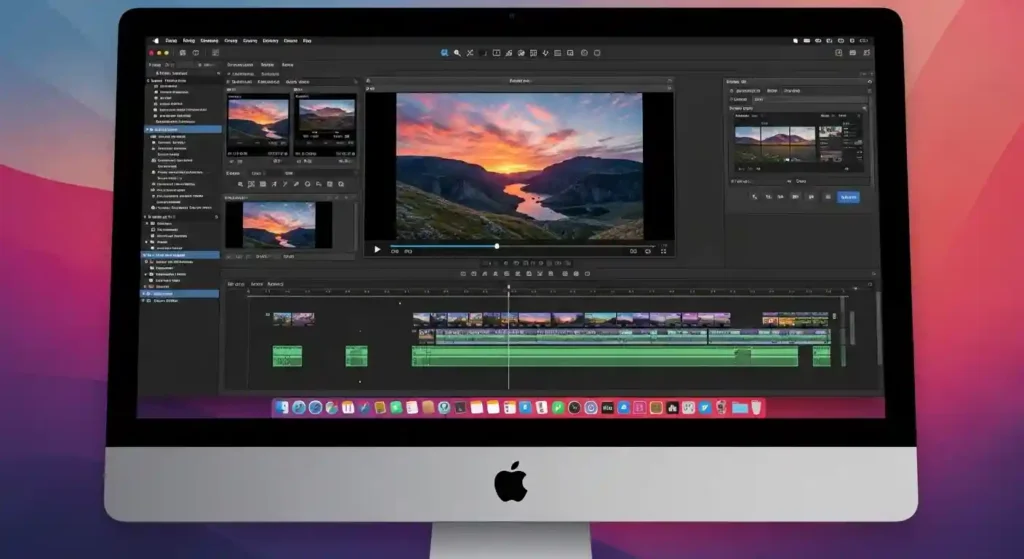 MacでFinal Cut Proの編集画面