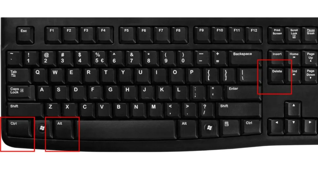 Ctrl Alt Deleteキーの位置