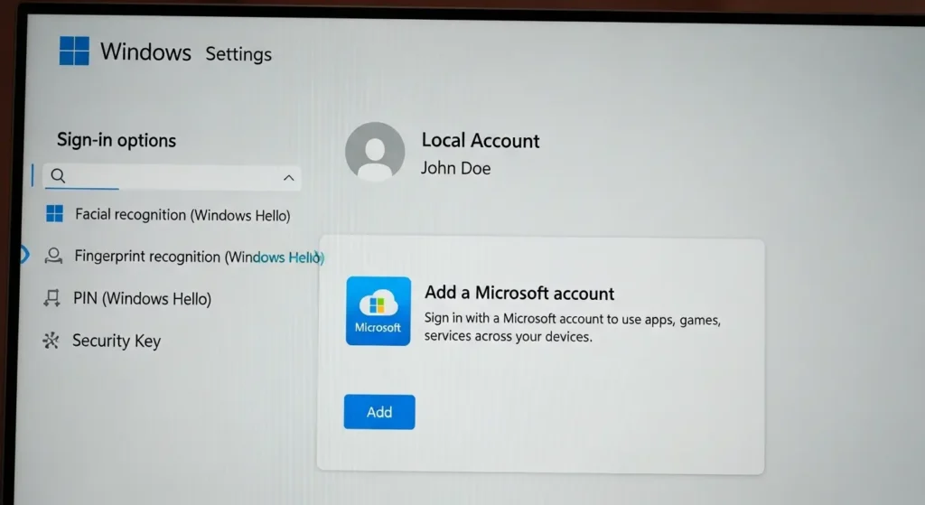 Microsoftアカウントでのサインイン
