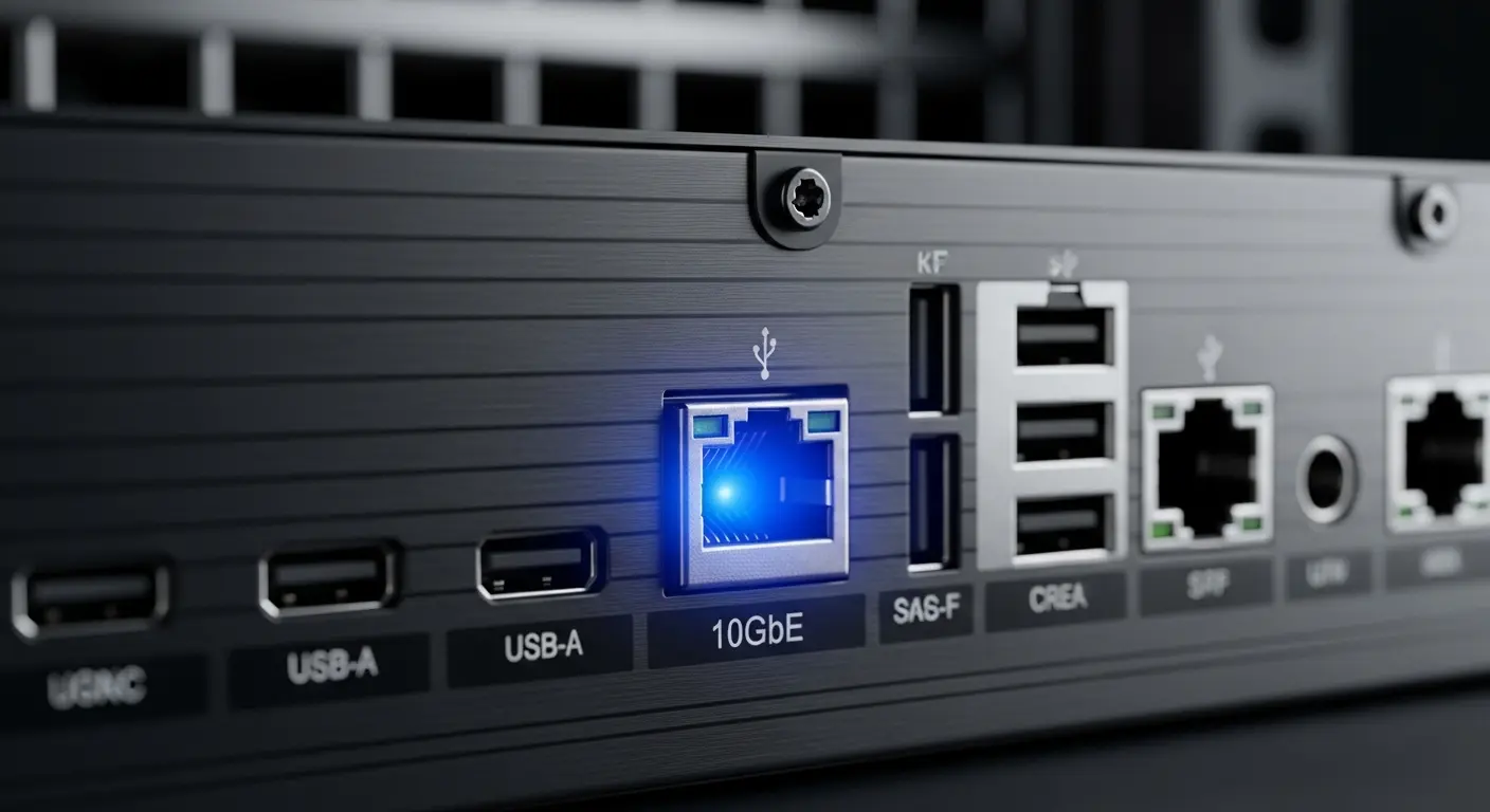 NASの10G Ethernetポート。