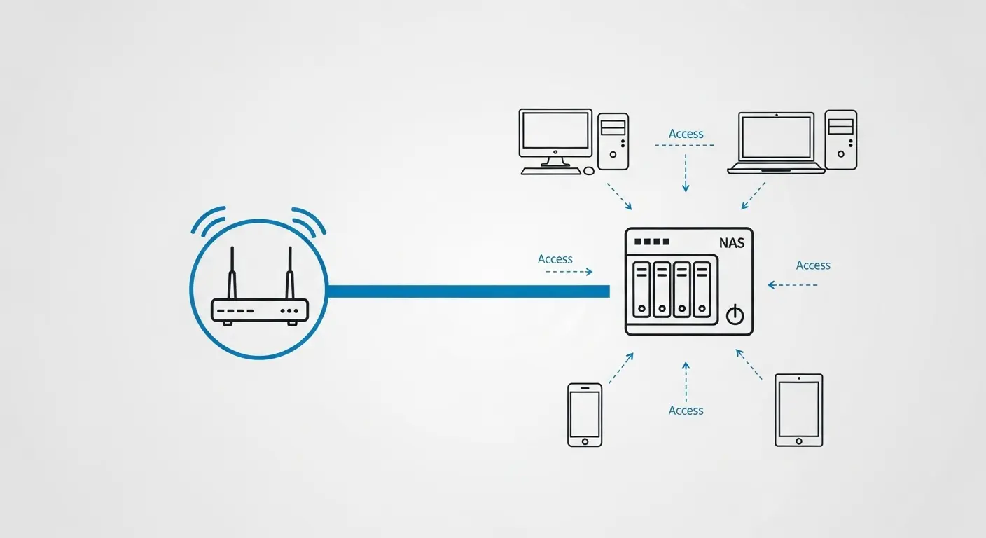 NASのネットワーク図。