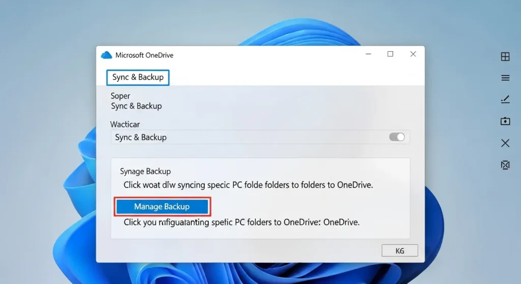 OneDriveのバックアップを管理