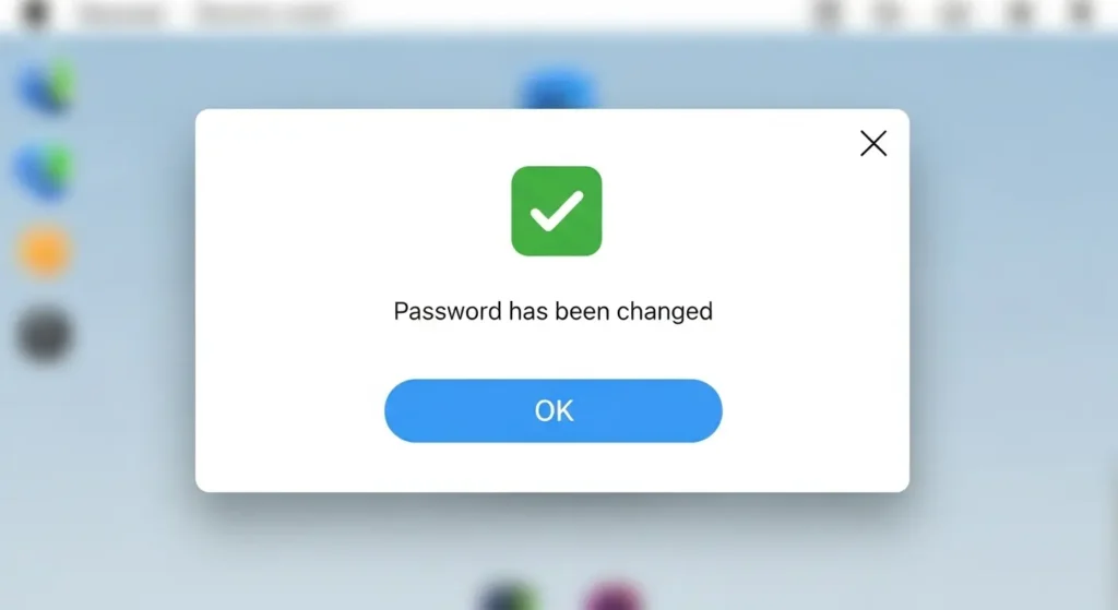 パスワード変更完了の確認