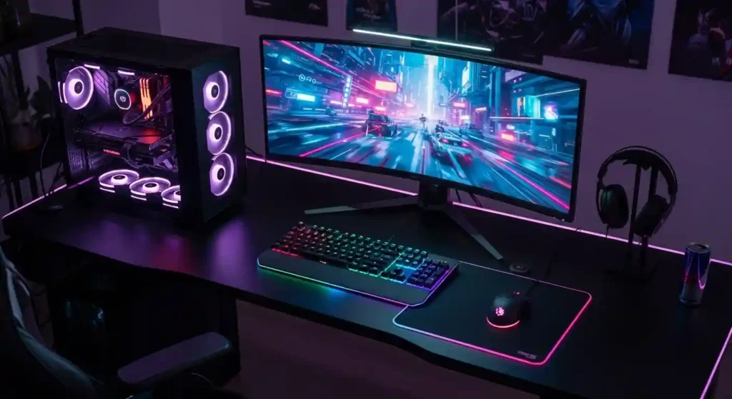 ゲーミングPCのデスクセットアップ