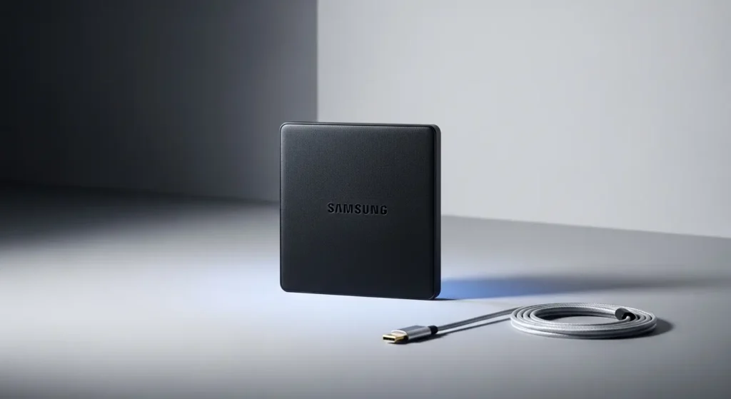 Samsung Portable SSD T9の製品イメージ画像。