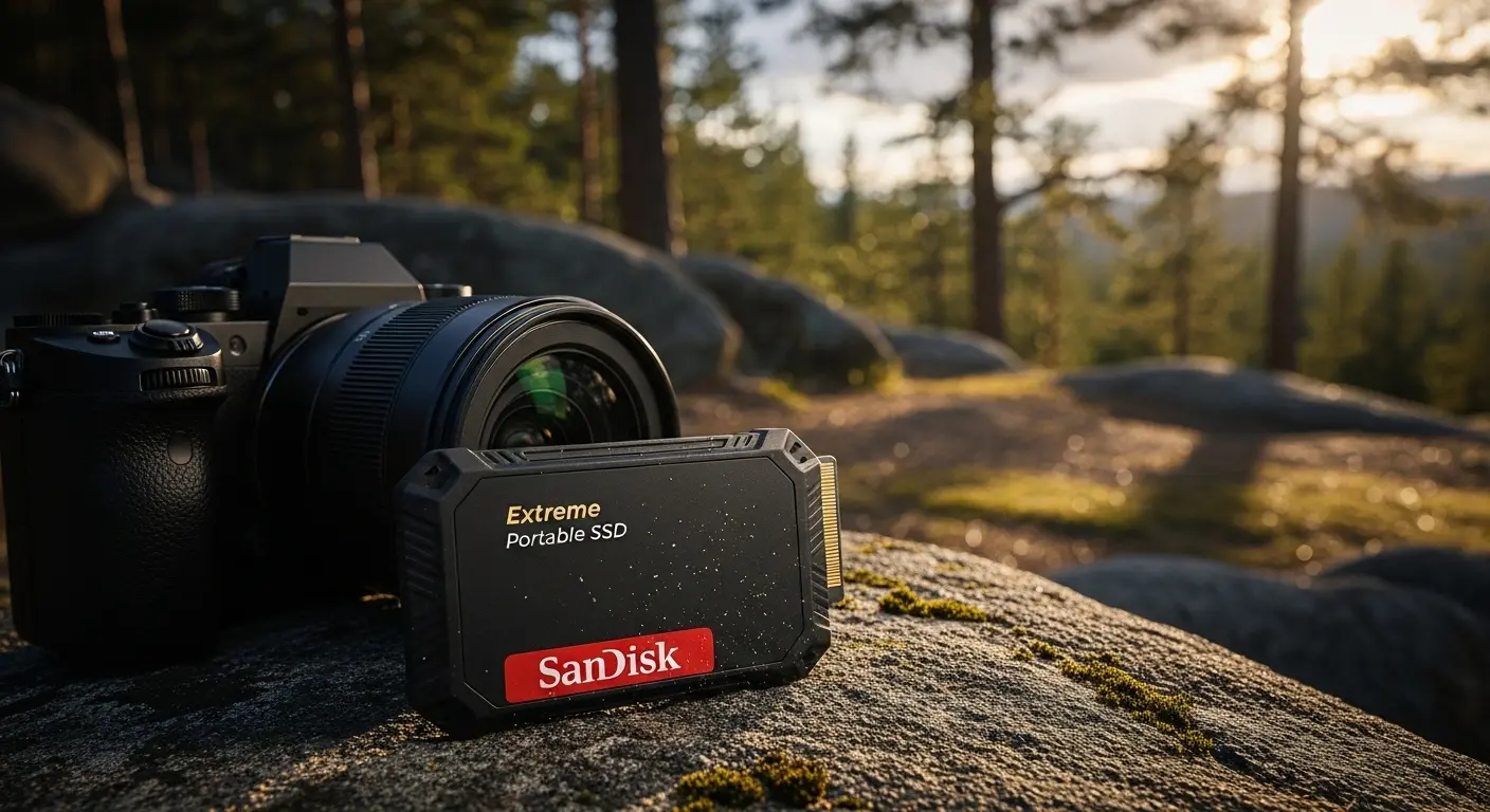 SanDisk Extreme Portable SSD V2のイメージ画像。
