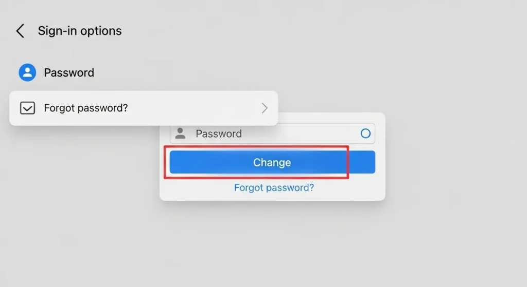 パスワード変更ボタン