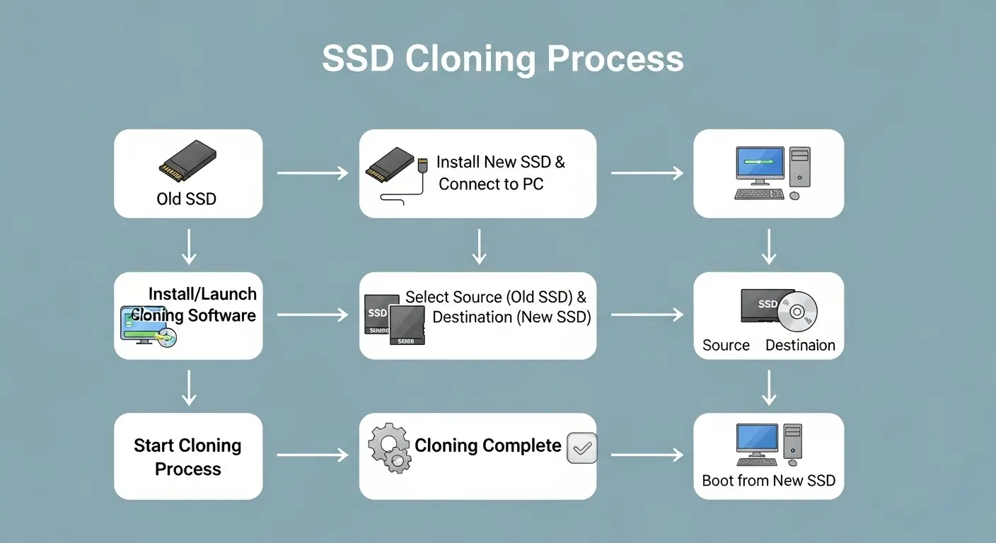SSD換装のクローン手順。