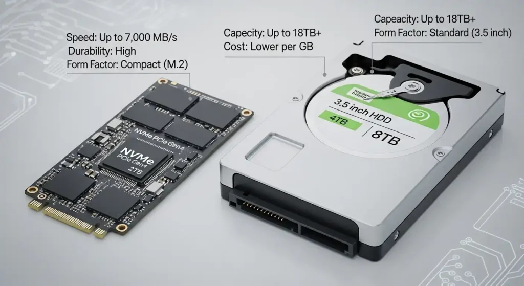 SSDとHDDの比較
