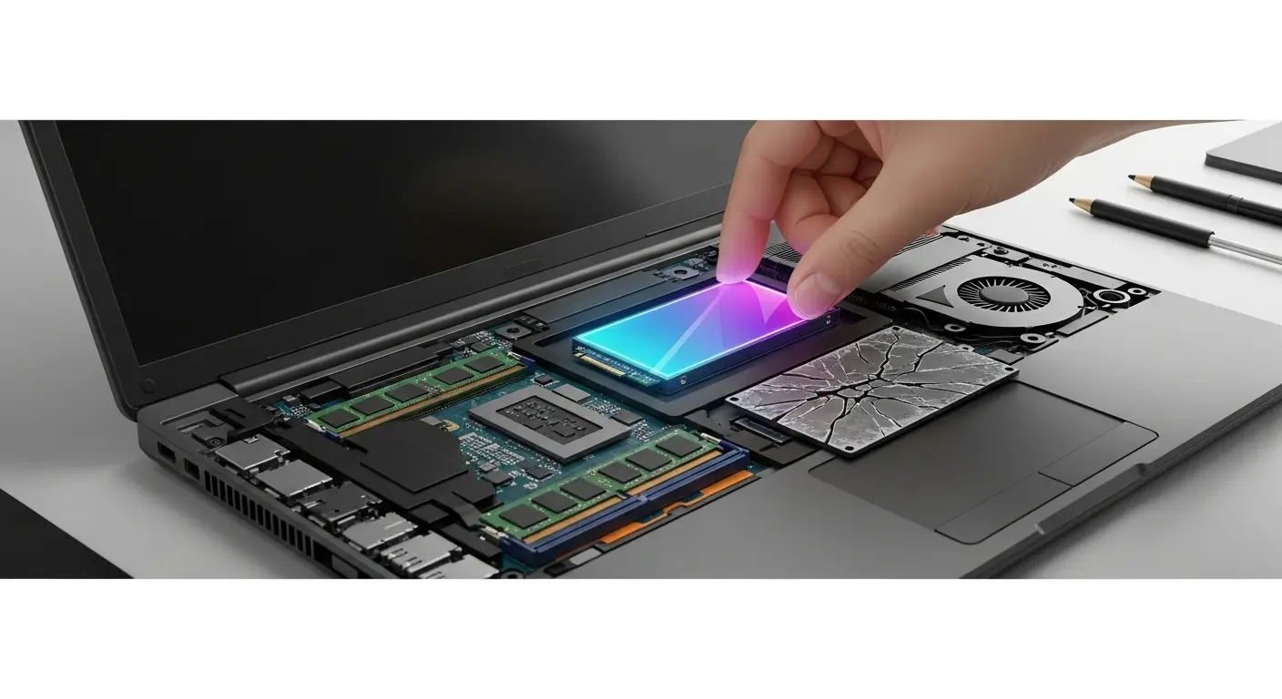 古いSSDから新しいSSDへの交換。