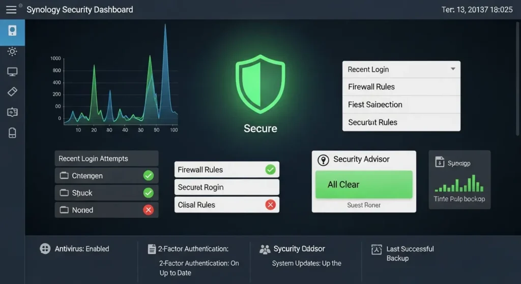 Synology Security Advisorのダッシュボード画面イメージ画像