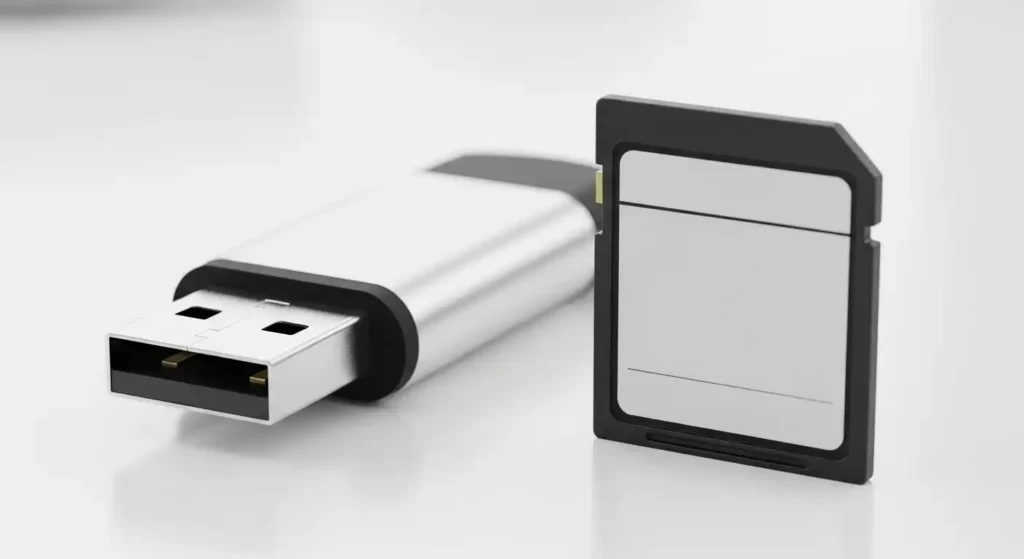 USBメモリとSDカード