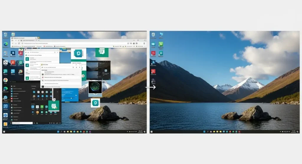 デスクトップの表示と復元