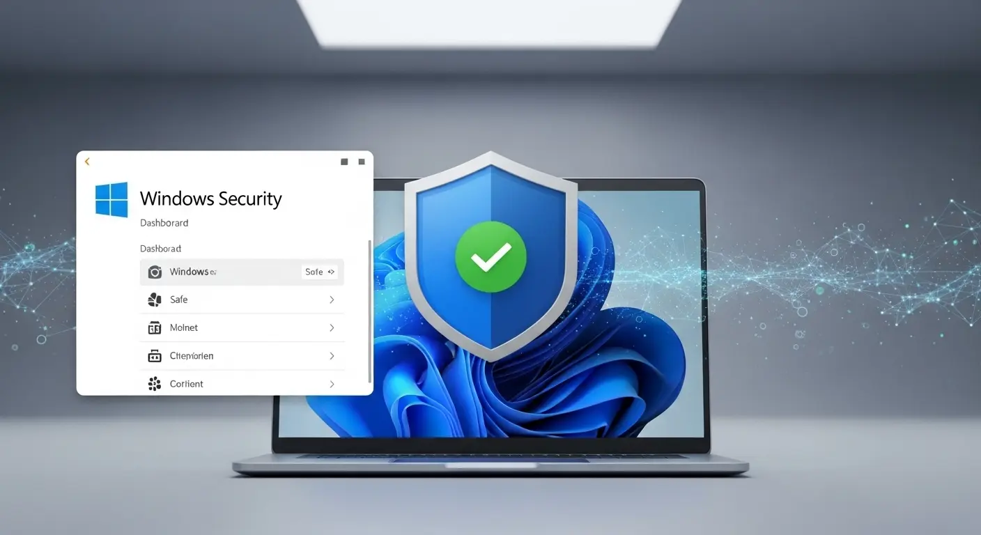 Windows Defenderの使い方と安全なPC環境のイメージ。