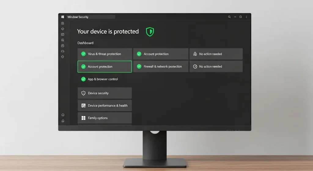 Windowsのセキュリティが正常な状態