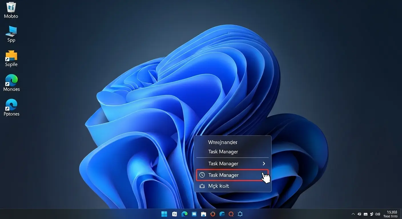 Windowsタスクバーからタスクマネージャーを起動する方法