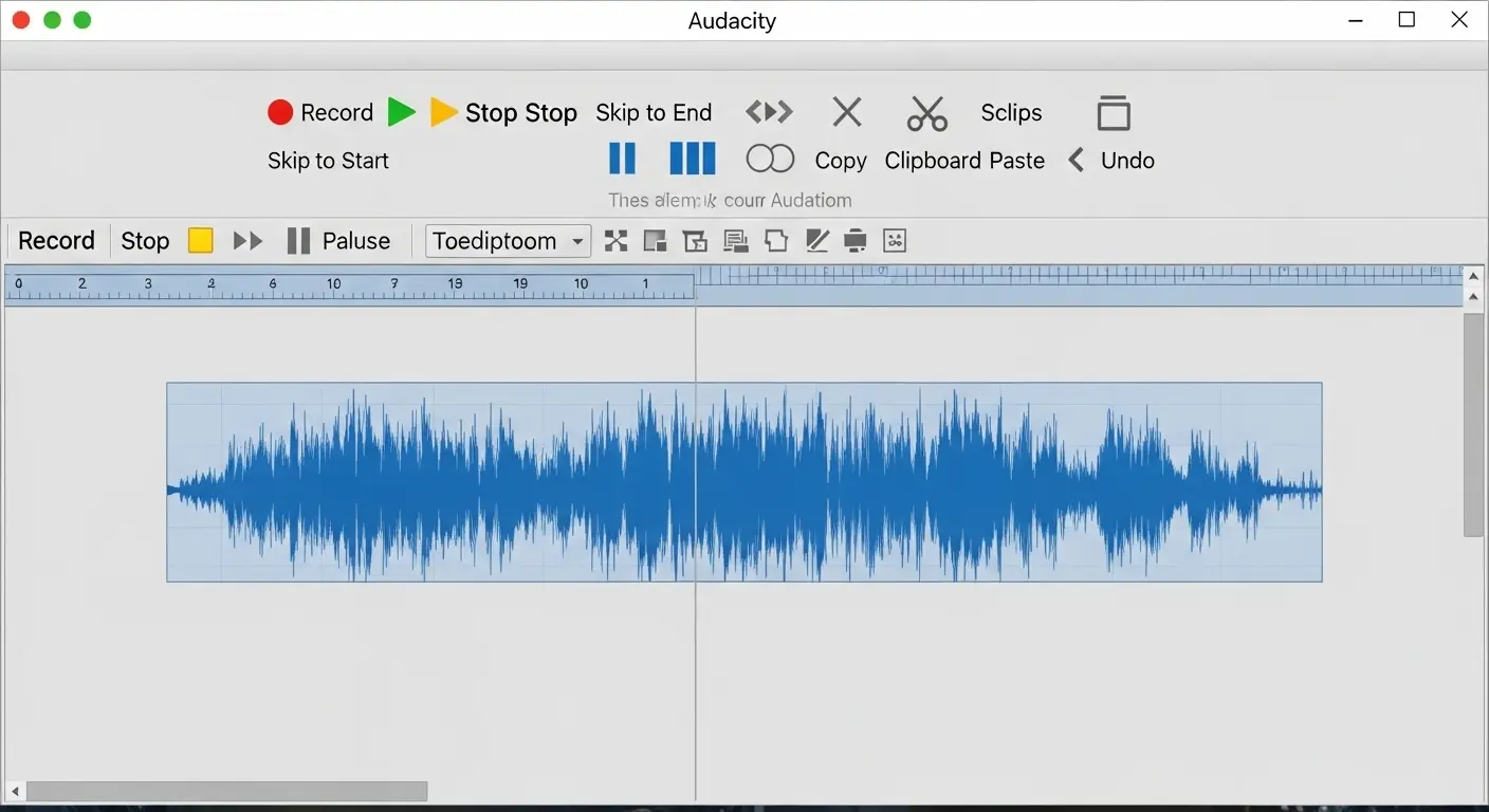 無料録音ソフトAudacityの画面イメージ画像