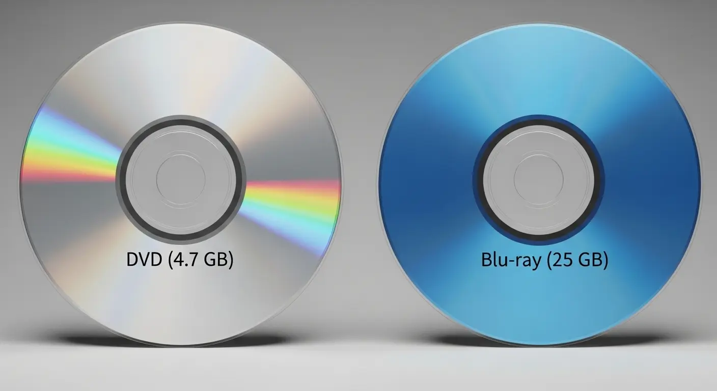 DVDとブルーレイディスクの比較