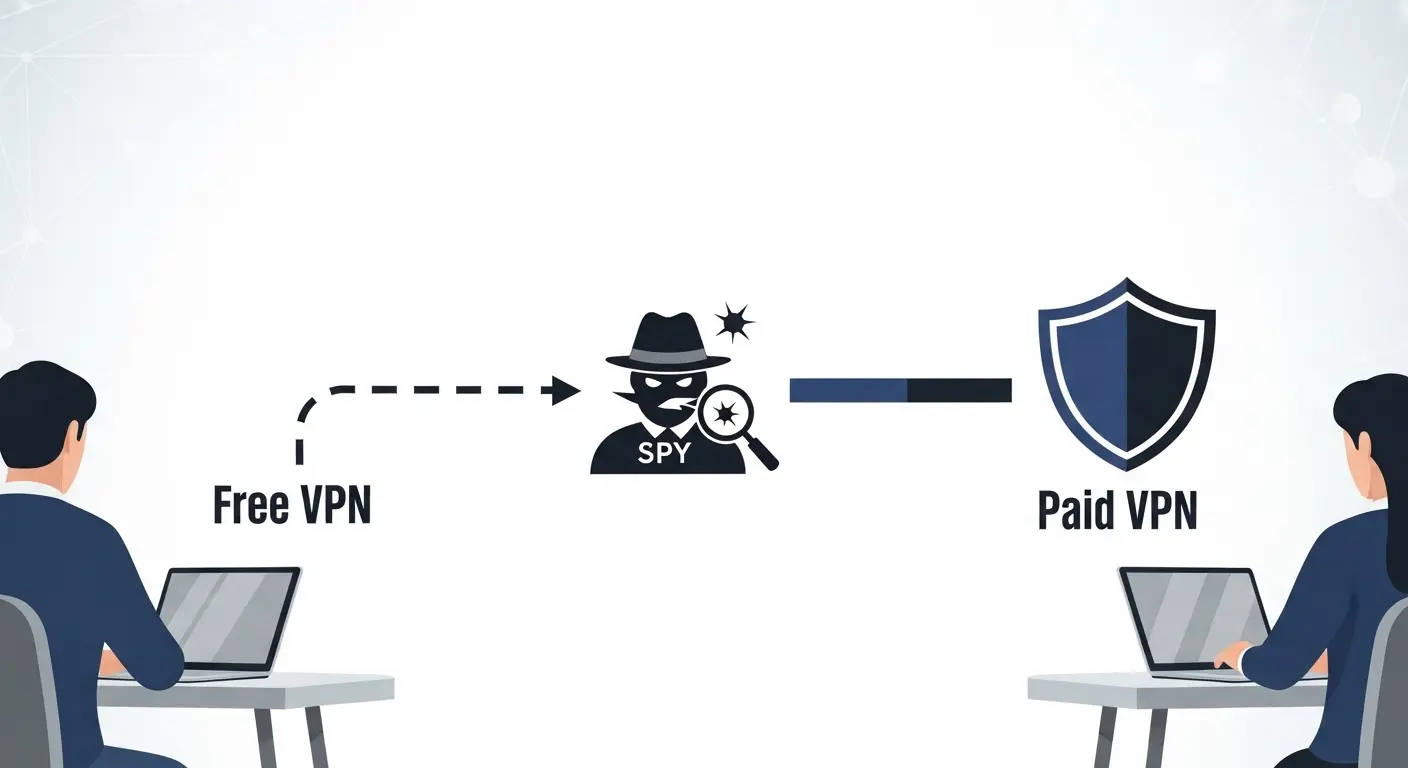 無料VPNと有料VPNのセキュリティの違い
