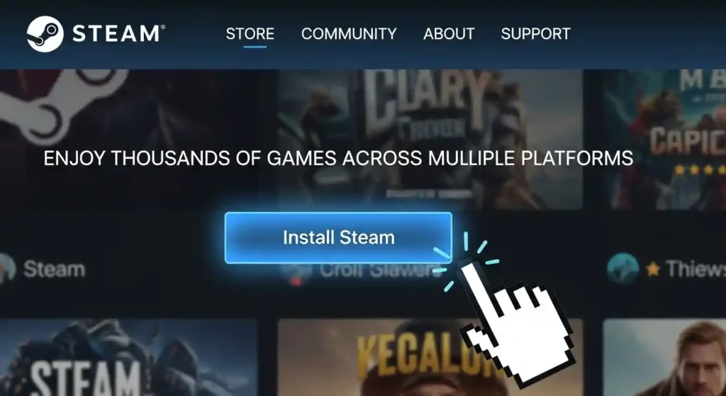 Steamのダウンロードとインストール方法
