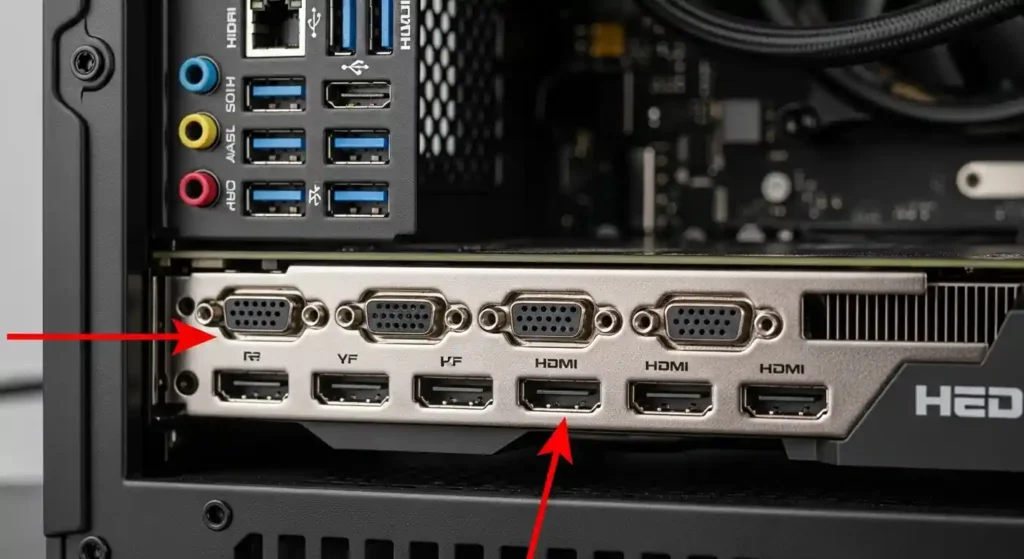 グラフィックボードのHDMIとDisplayPort端子