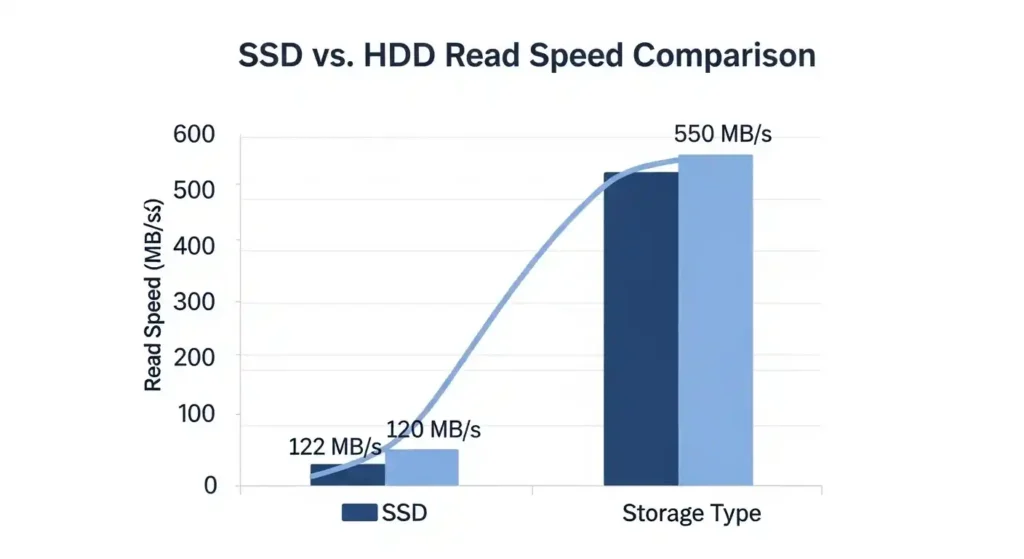 SSDとHDDの速度比較
