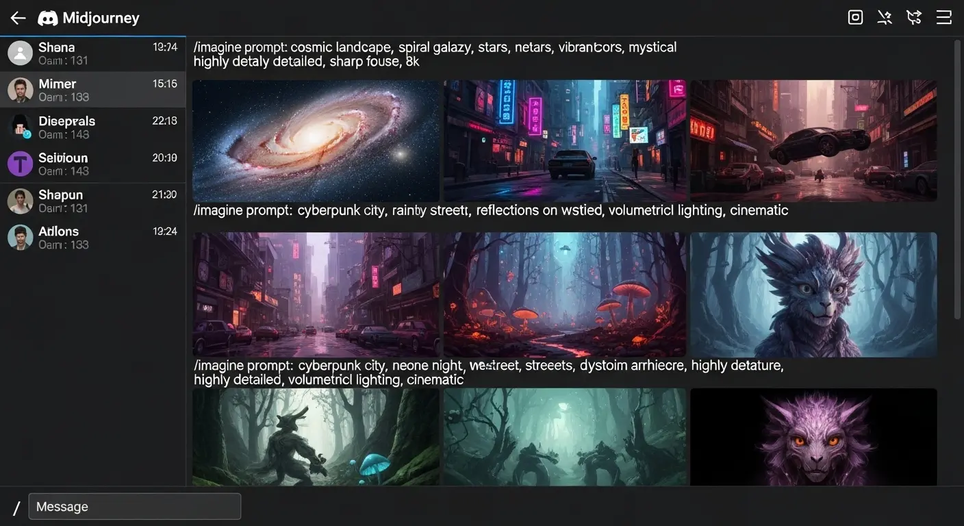 Midjourneyで生成された高品質な画像作品