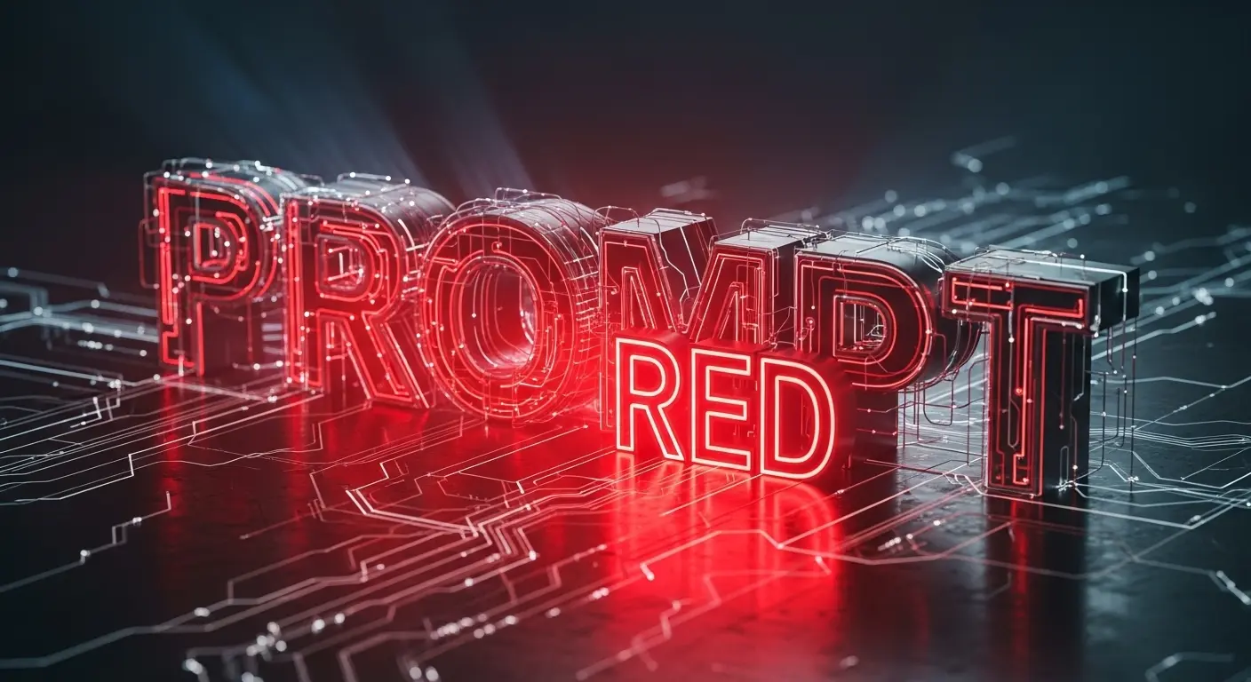プロンプトの強調構文を表現した画像。「RED」という単語が強く光っている。