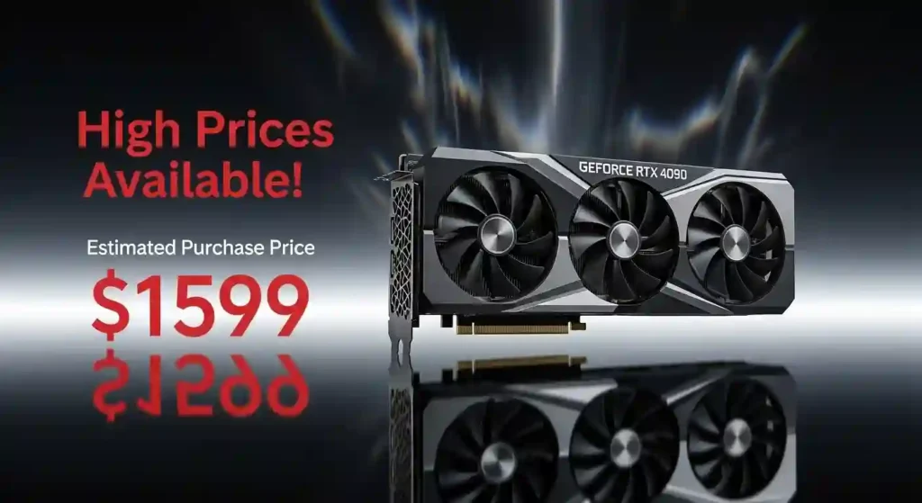 GeForce RTX 4090のグラフィックボードと買取価格のイメージ。