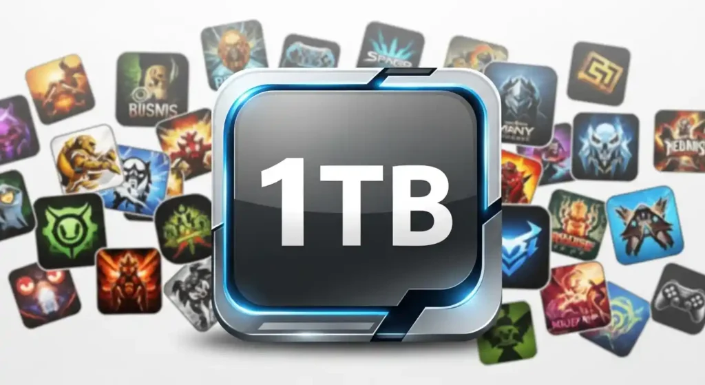 1TB SSDの容量目安