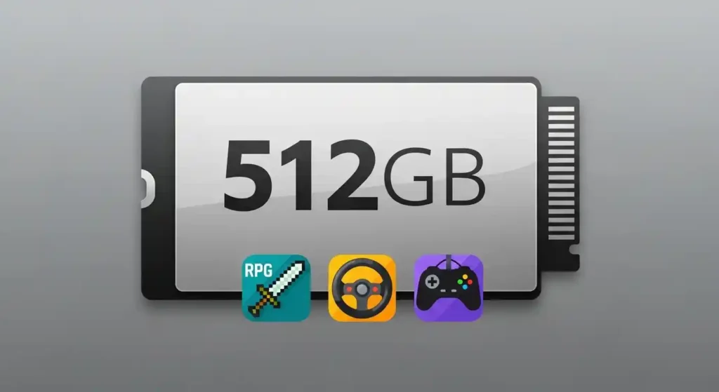 512GB SSDの容量目安