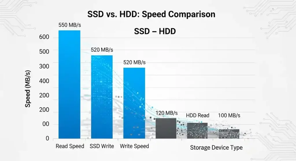 SSDとHDDの速度比較