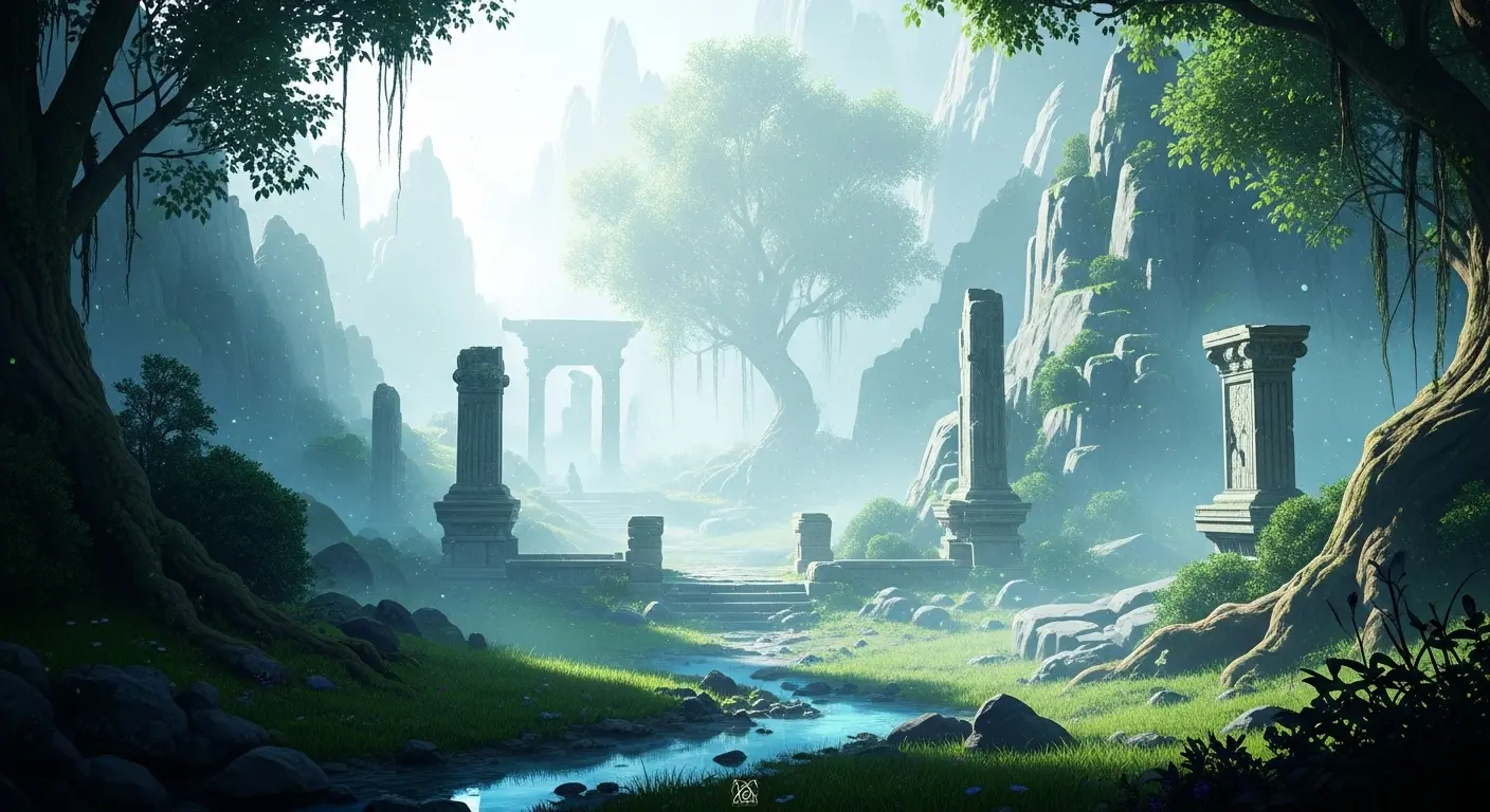 MeinaUnrealで生成された幻想的な風景