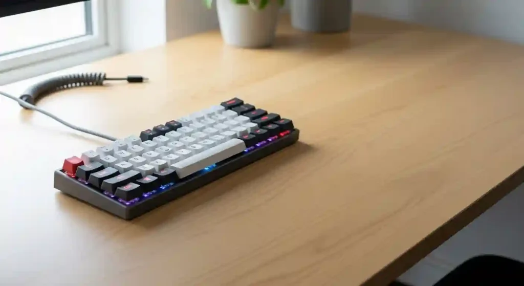 テンキーレスキーボードとマウススペース