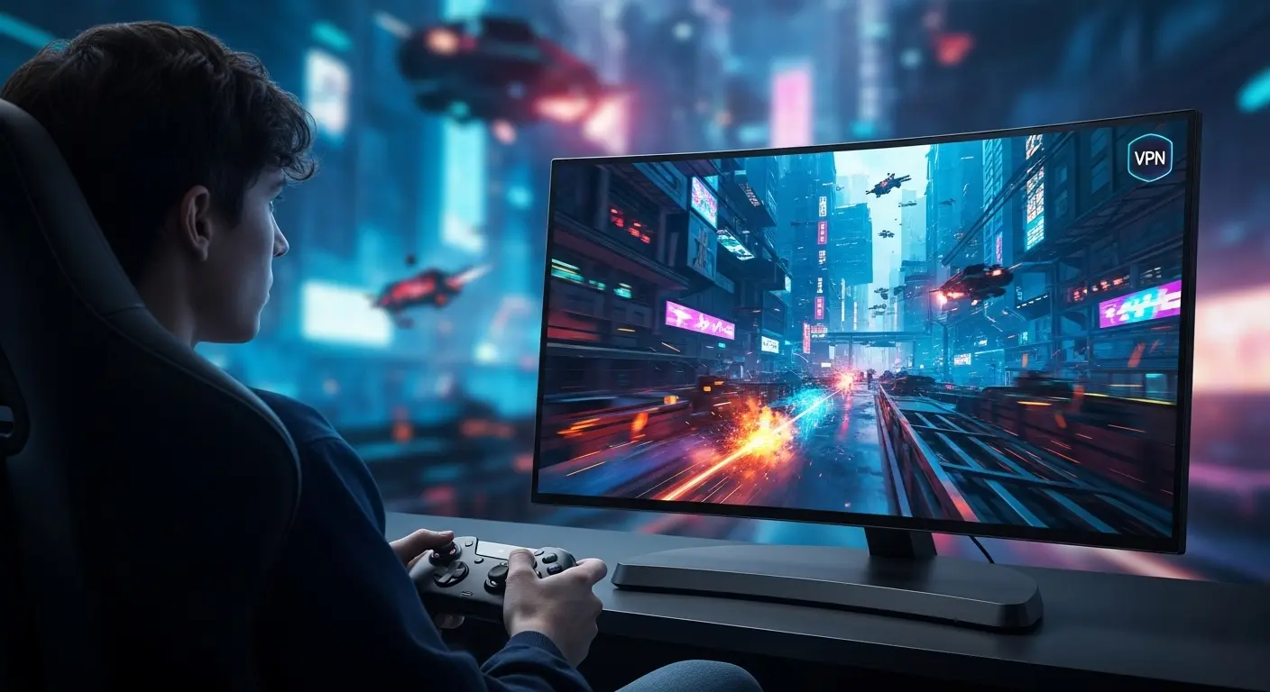 オンラインゲームにVPNを活用するイメージ