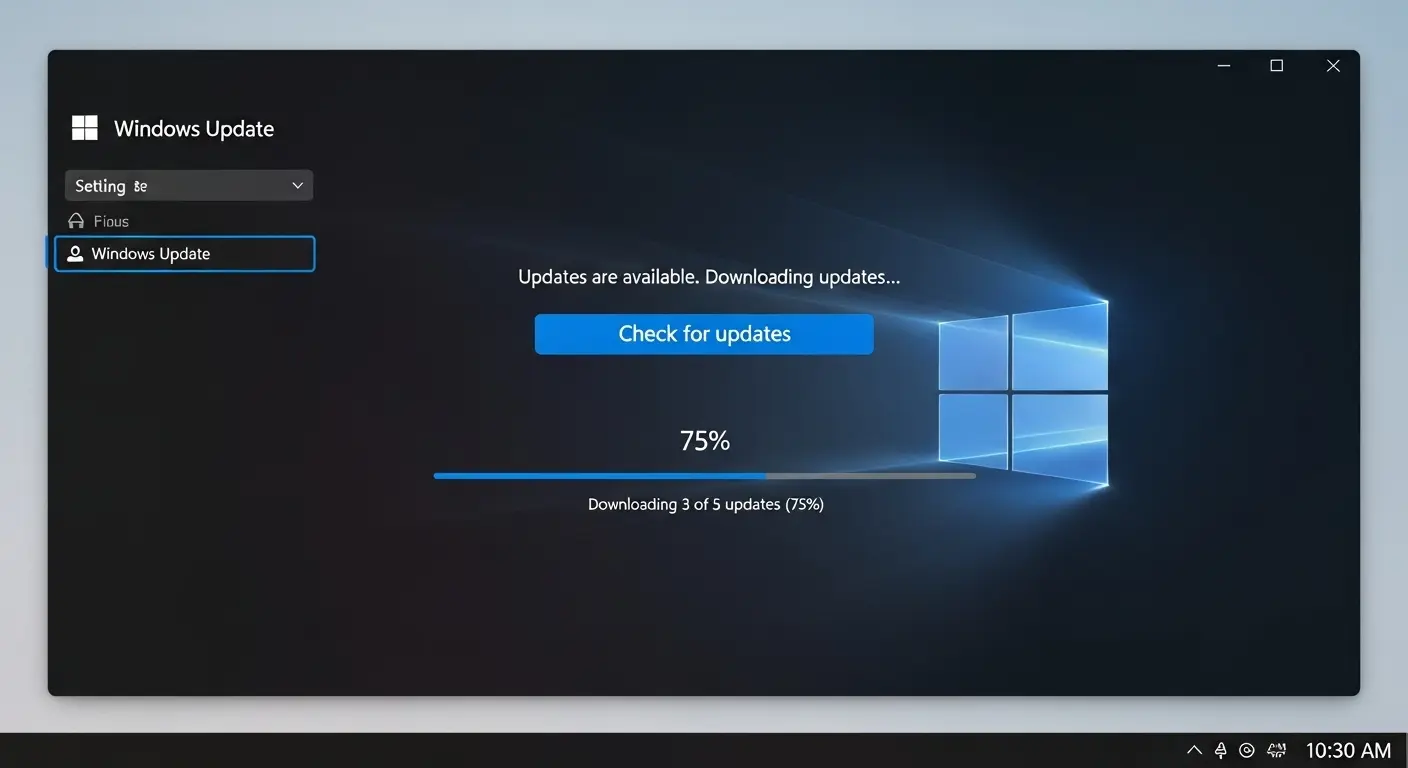 Windows Updateの確認画面