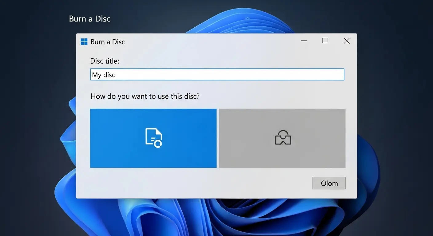 Windows 11の書き込み設定画面