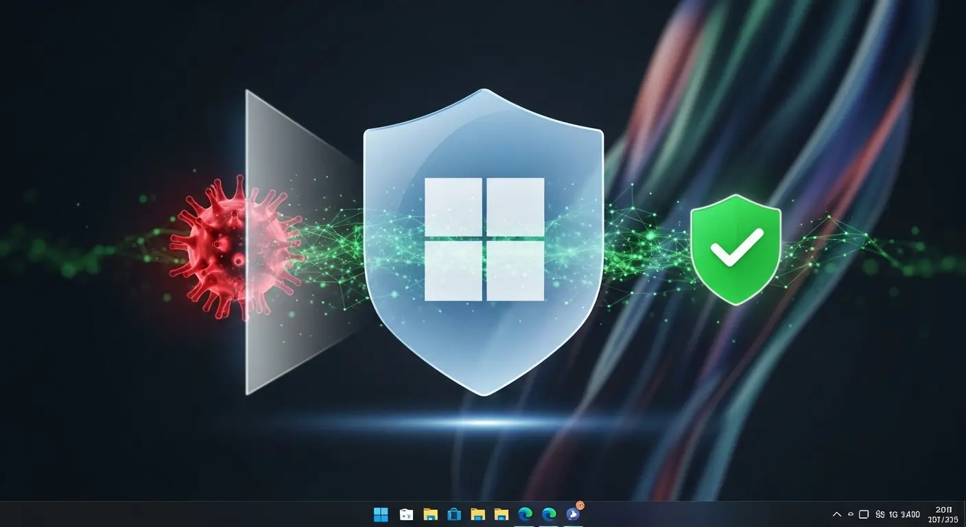 Windows 11の「ウイルスと脅威の防止」イメージ画像
