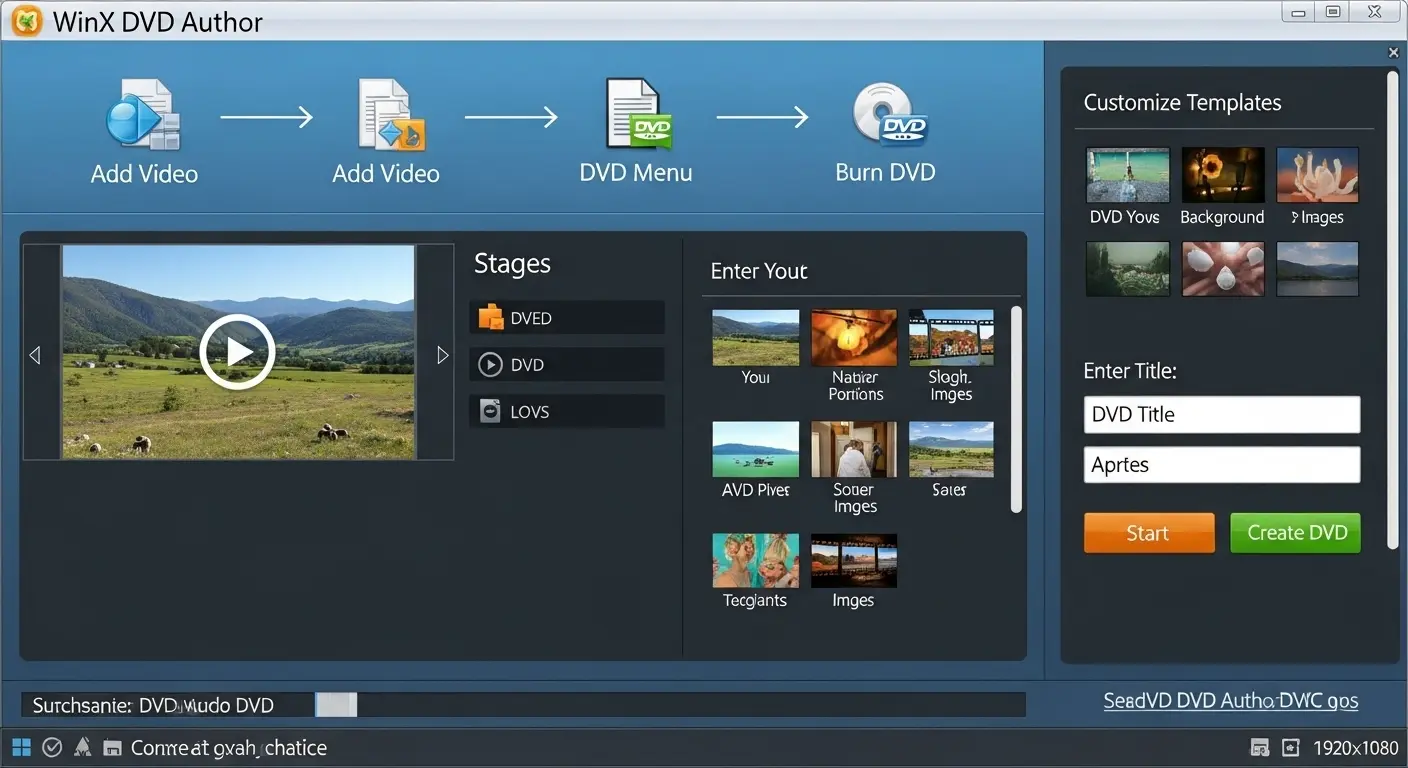 動画をDVDに書き込めるWinX DVD Authorの画面
