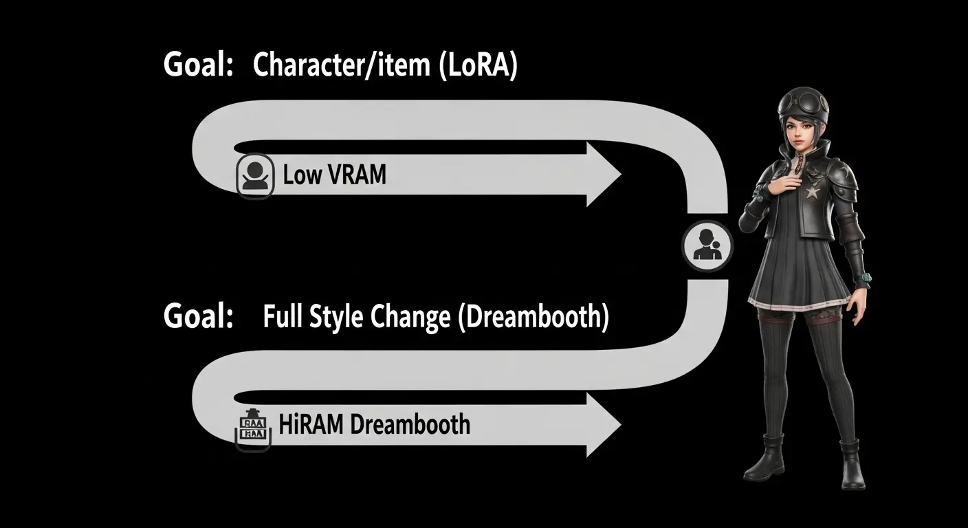 AI初心者向けのLoRAとDreamboothの選択ロードマップ