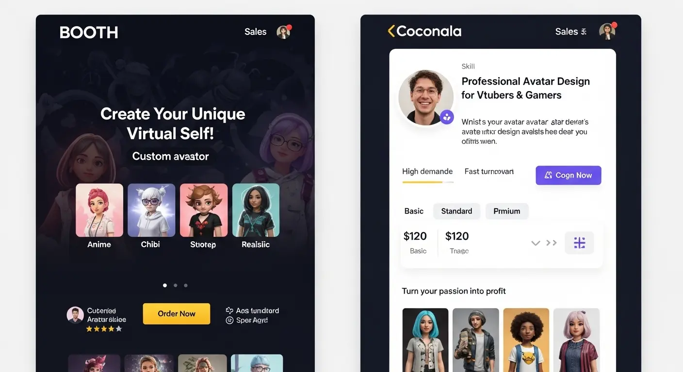 BOOTHとココナラを使ったアバター制作スキルの収益化