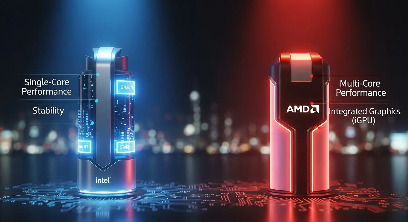 CPUのコア、スレッド、キャッシュメモリの構造図。