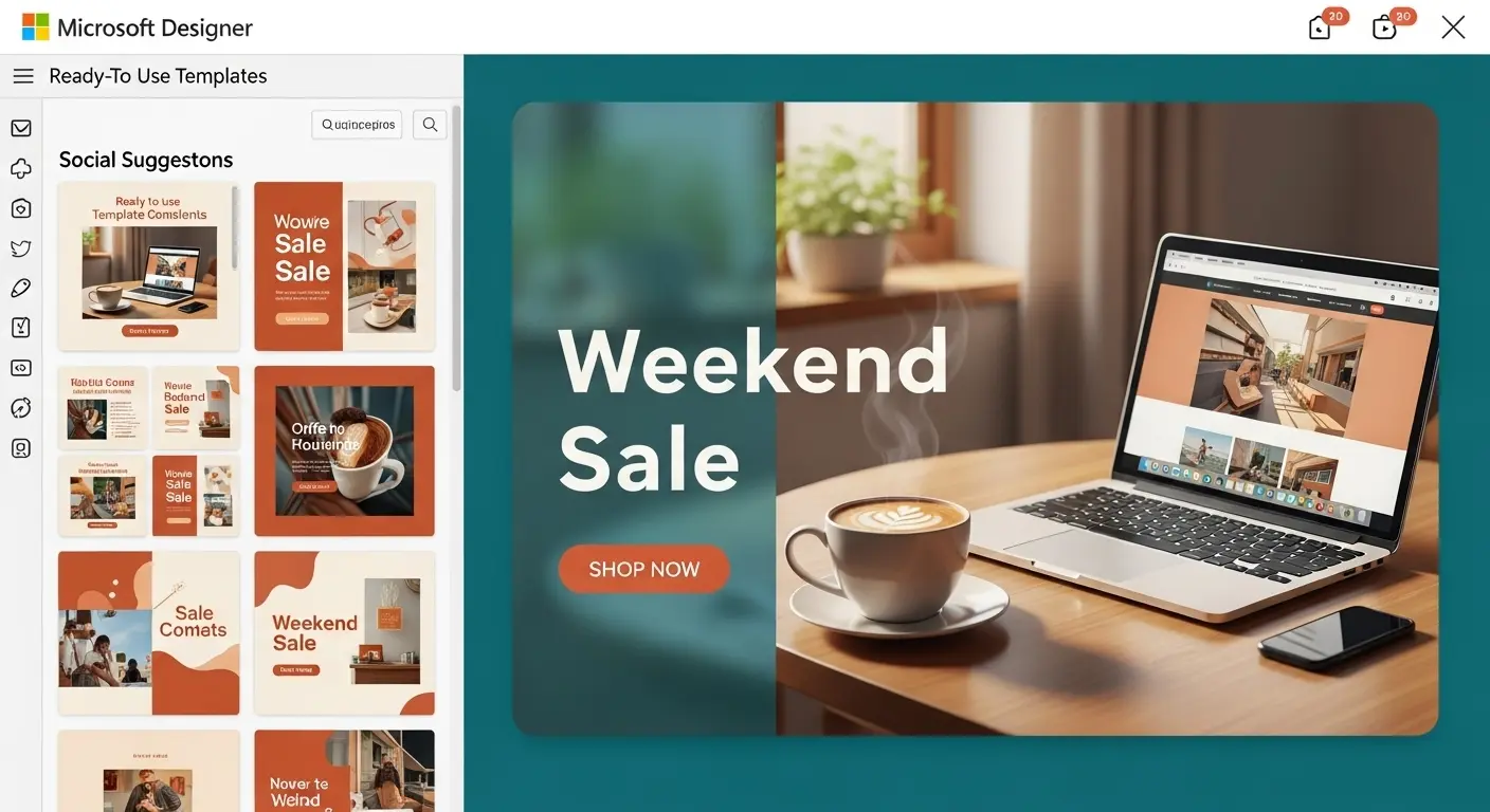 Microsoft Designerで作成中のInstagramストーリーズ投稿画像。