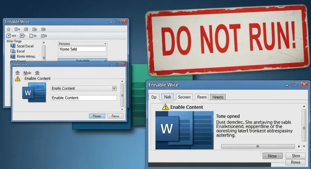 Emotet感染につながるマクロ有効化の警告画面