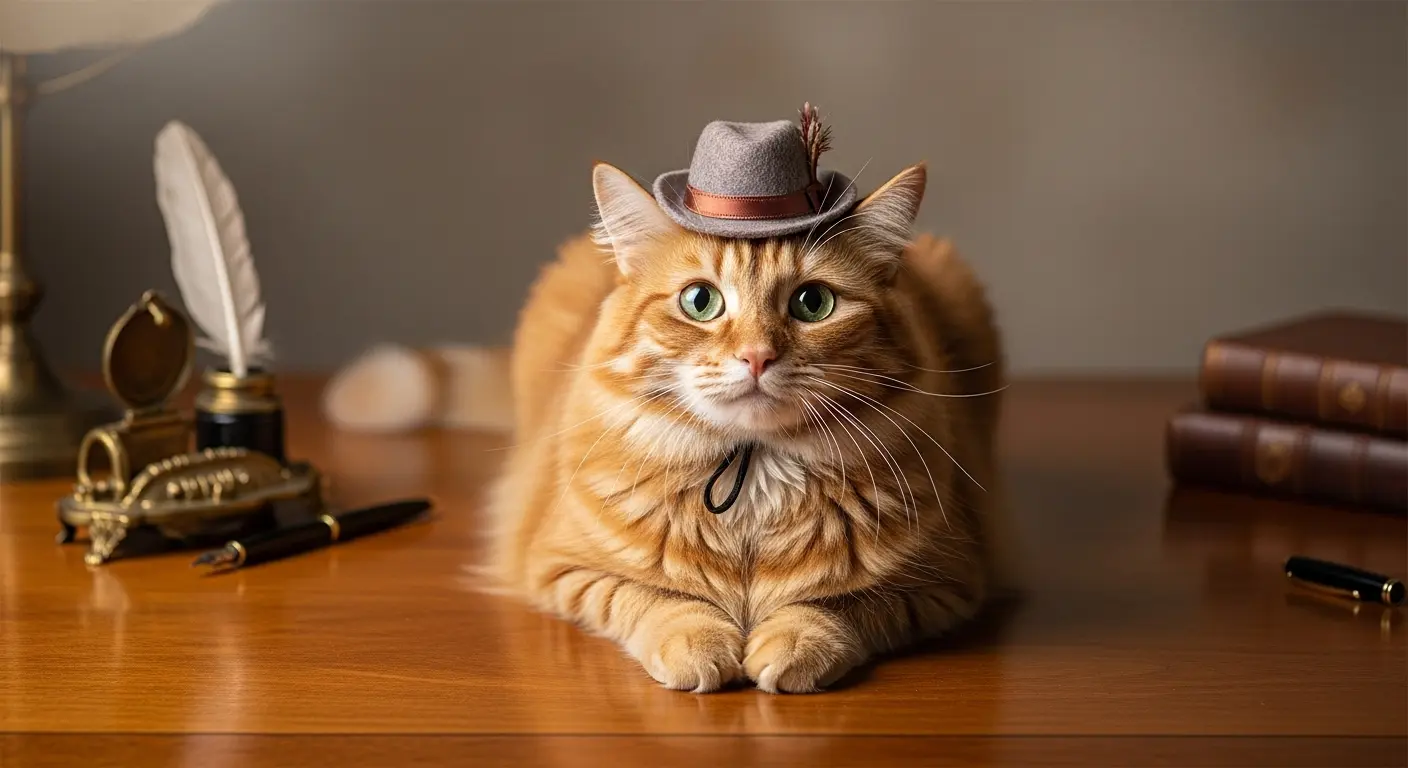手描きのスケッチを元に、リアルな写真に変換した猫の画像。