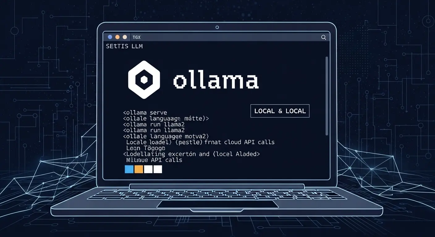 Ollamaを使ってローカルPC環境でLLMを実行しているコマンドライン画面。